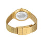 Bering Ultra Slim Rose Dial Yellow Gold Plated Case And Mesh Bracelet Watch 18434-336