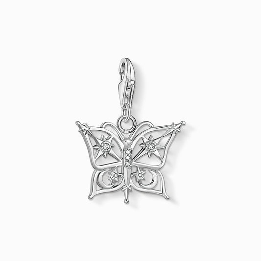 Thomas Sabo Sterling Silver Butterfly Charm Pendant 1852-051-14