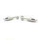 18ct White Gold Round Top With Suspended Teardrop Earrings