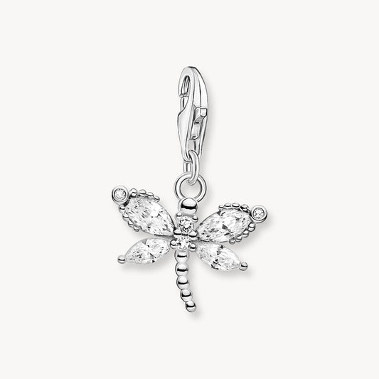 Thomas Sabo Sterling Silver White Cubic Zirconia Dragonfly Charm 1872-051-14