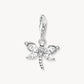 Thomas Sabo Sterling Silver White Cubic Zirconia Dragonfly Charm 1872-051-14