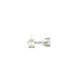 9ct White Gold Laboratory Grown 0.60ct Emerald Cut Stud Earrings