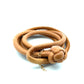Light Brown Coffee 38cm Leather Cord Double Wrap Bracelet