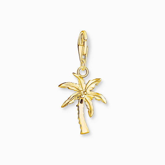 Thomas Sabo Sterling Silver 18ct Gold Plated Palm Tree Charm 1934-488-7