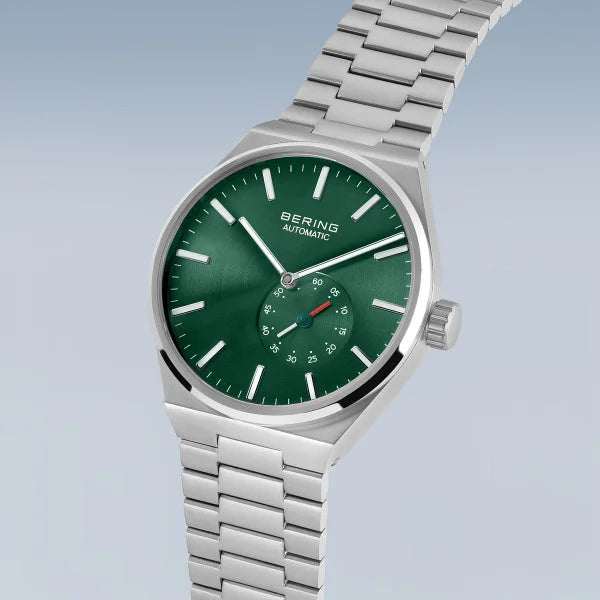 Bering Automatic Green Dial Bracelet Watch 19441-708