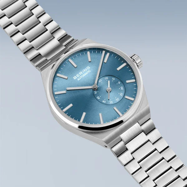 Bering Automatic Polar Bears International Steel Ice Blue Dial Bracelet Watch 19441-Charity