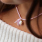 Jersey Pearl Pink Crystal Stretch Bracelet