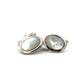 Sterling Silver Oval White Mother Of Pearl T Bar Cufflinks