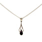 Derbyshire Blue John Sterling Silver Pierced Spoon Pear Necklace