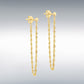 9ct Yellow Gold 2mm Rope Chain Loop Earrings