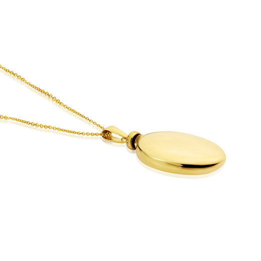 9ct Yellow Gold Oval Bottle Necklace