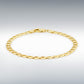 9ct Yellow Gold Diamond Cut Flat Open Curb Bracelet