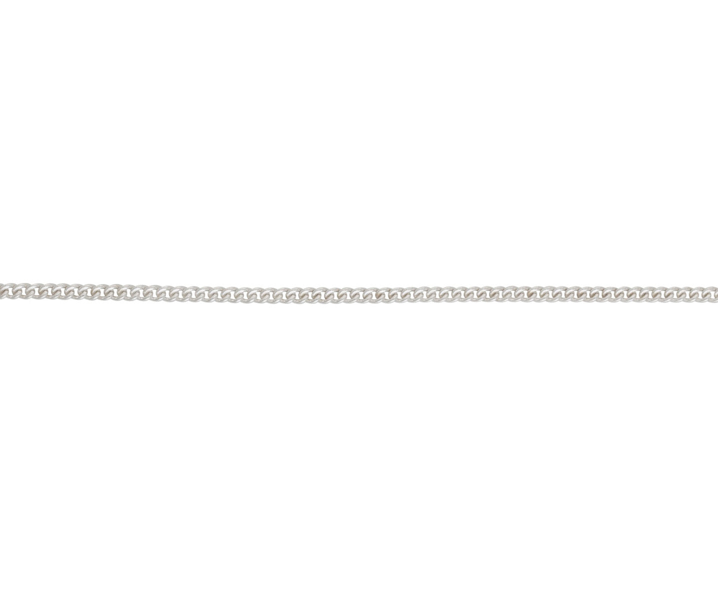 Sterling Silver Round Curb 18" Chain