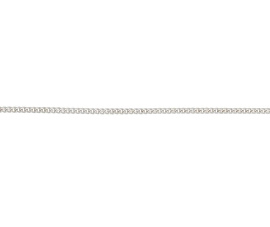 Sterling Silver Round Curb 18" Chain