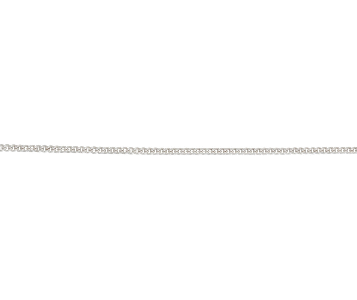 Sterling Silver Solid Round Curb Chain 18"