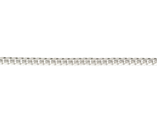 Sterling Silver Solid Flat Chamfer Curb Chain 20"