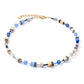 Coeur De Lion Mixed Blue & Grey Cube Necklace