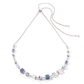 Coeur De Lion Mini Cube Graduated Blue Crystal Necklace