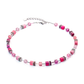 Coeur De Lion Magenta Pink Rose Cubes Necklace