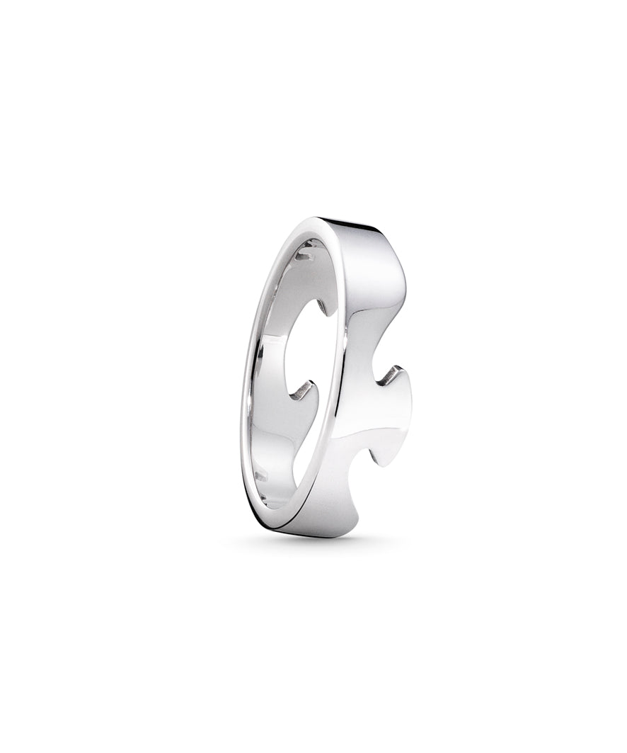 Georg Jensen Fusion 18ct White Gold End Ring Size 56 20000289