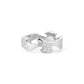 Georg Jensen Fusion 18ct White Gold Centre Diamond Ring Size 56 20000290