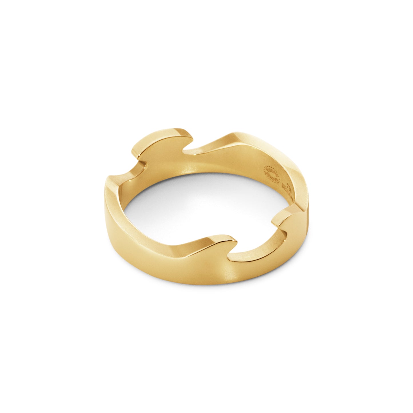 Georg Jensen Fusion 18ct Yellow Gold End Ring Size 56 20000291