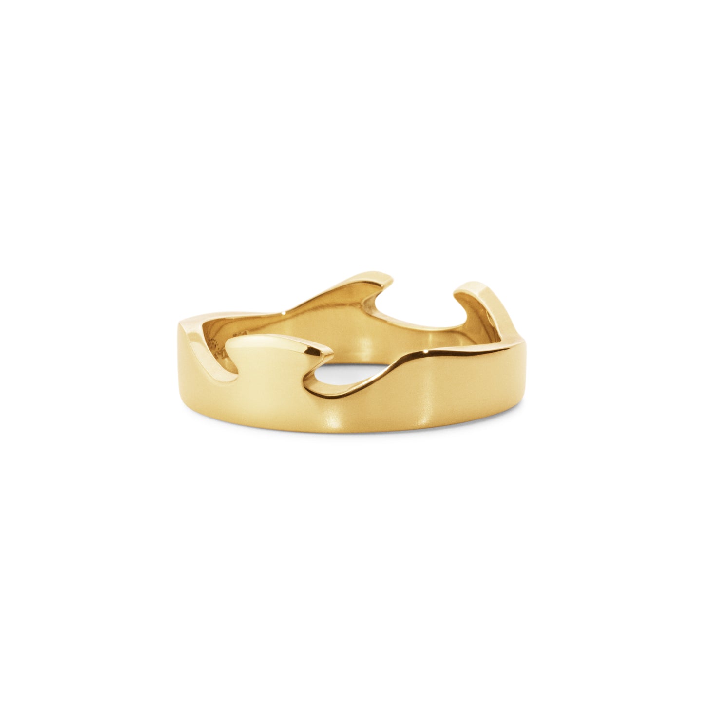 Georg Jensen Fusion 18ct Yellow Gold End Ring Size 56 20000291