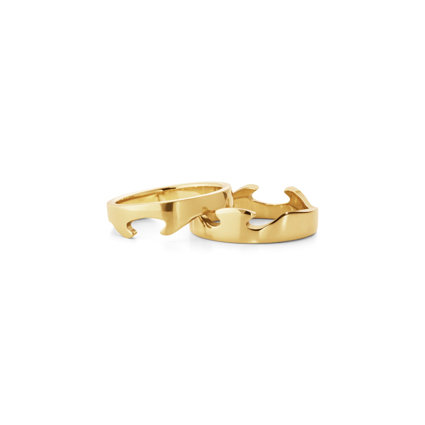 Georg Jensen Fusion 18ct Yellow Gold End Ring Size 56 20000291