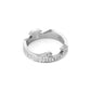 Georg Jensen Fusion 18ct White Gold Diamond End Ring Size 56 20000331