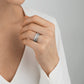 Georg Jensen Fusion 18ct White Gold Diamond End Ring Size 56 20000331