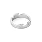 Georg Jensen Fusion 18ct White Gold Diamond End Ring Size 56 20000624