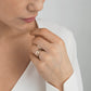 Georg Jensen Fusion 18ct Rose Gold Diamond End Ring Size 56 20000625