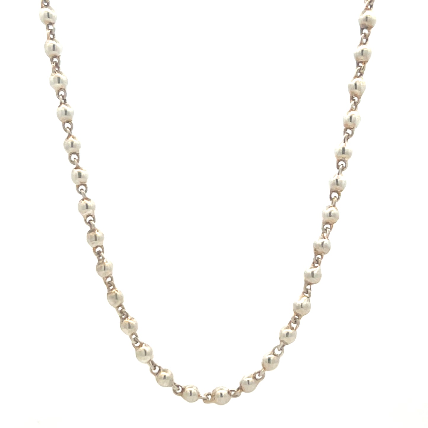 Sterling Silver Popper 18" Necklace