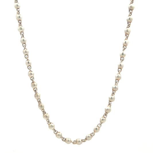 Sterling Silver Popper 18" Necklace