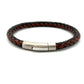 Unique & Co Stainless Steel Coco Leather Bracelet 21cm