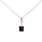 Derbyshire Blue John Sterling Silver Facetted Square Dropper Necklace