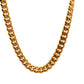 Unique & Co Yellow Gold Plated Stainless Steel Flat Curb Chain 50cm