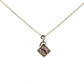 Derbyshire Blue John Sterling Silver Facetted Square Necklace