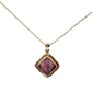 Derbyshire Blue John Sterling Silver Unique Facetted Diamond Shaped Necklace