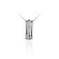 Sterling Silver Three Strand Oval Cubic Zirconia Pendant