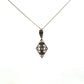 Sterling Silver Marcasite Drop Necklace