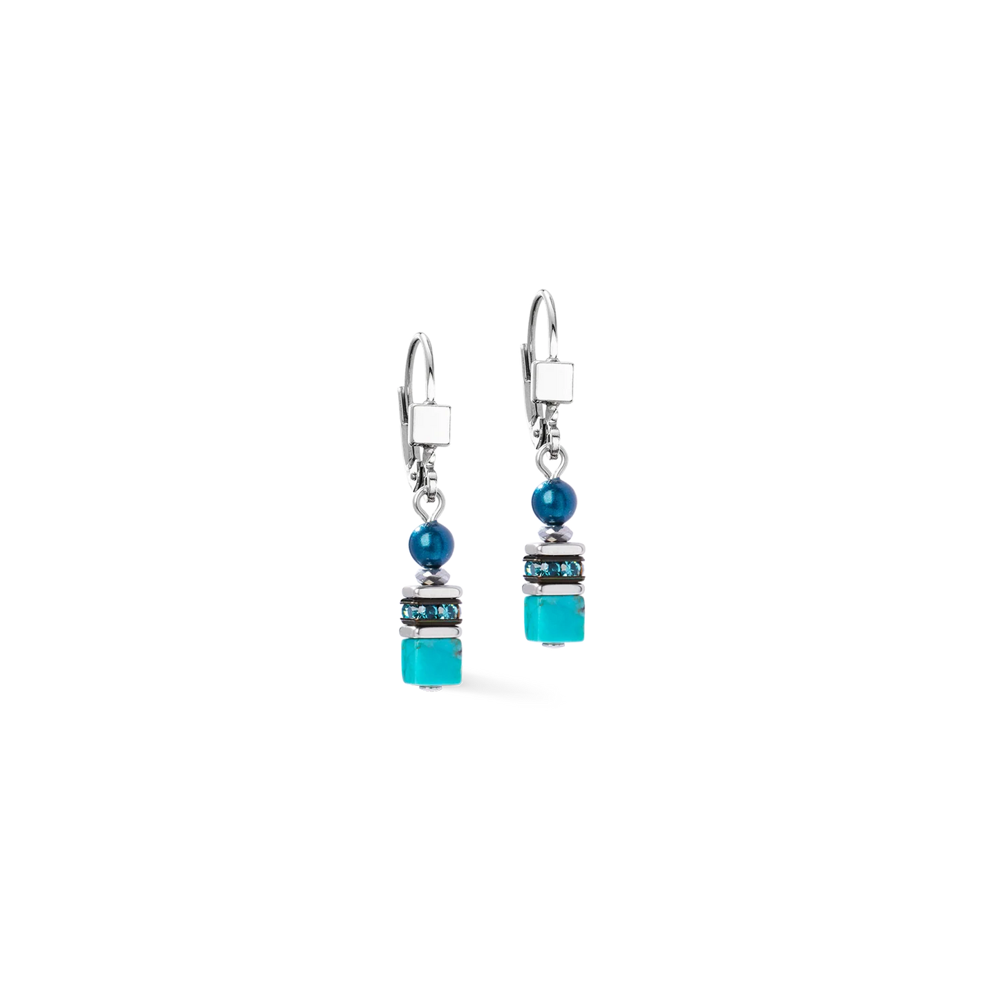Coeur De Lion Transformative Teal Blue Bead Drop Earrings