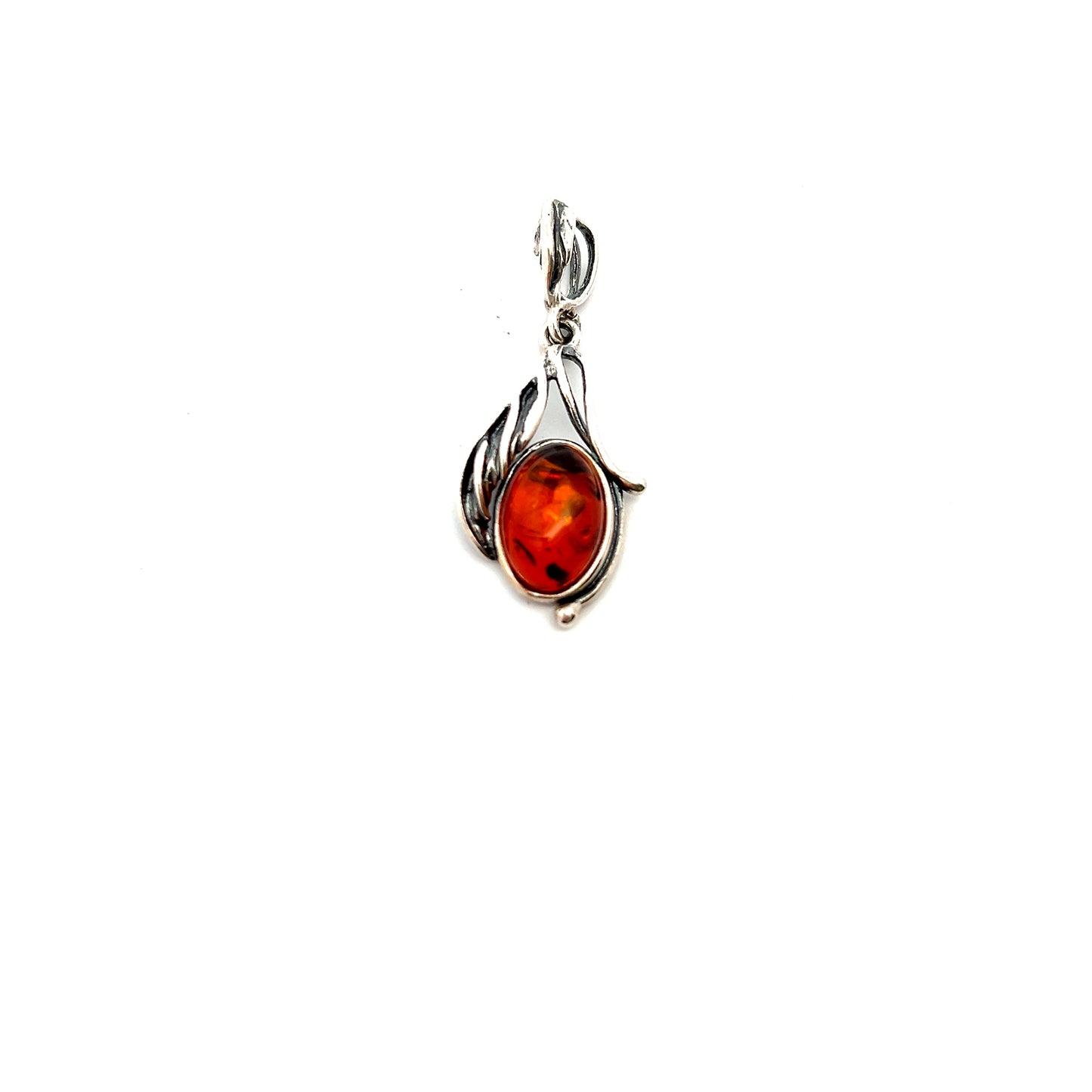 Sterling Silver Amber Pendant