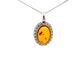 Sterling Silver Amber Pendant