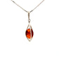 Sterling Silver Amber Teardrop Pendant