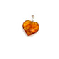 Sterling Silver Amber Heart Pendant