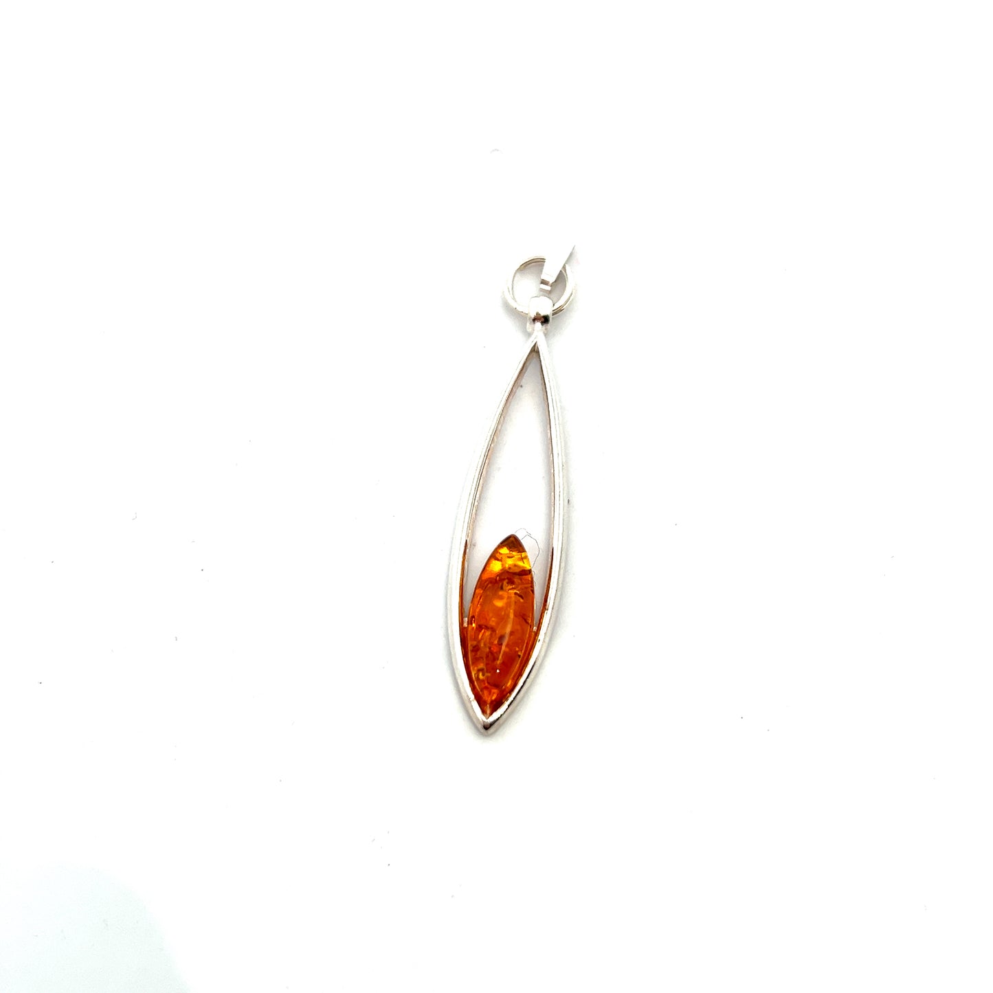 Sterling Silver Amber Pendant