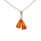 Sterling Silver Amber Drops Pendant