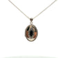 Derbyshire Blue John Sterling Silver Oval Locket and Chain