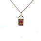 Derbyshire Blue John Sterling Silver Rectangular Pendant and Chain
